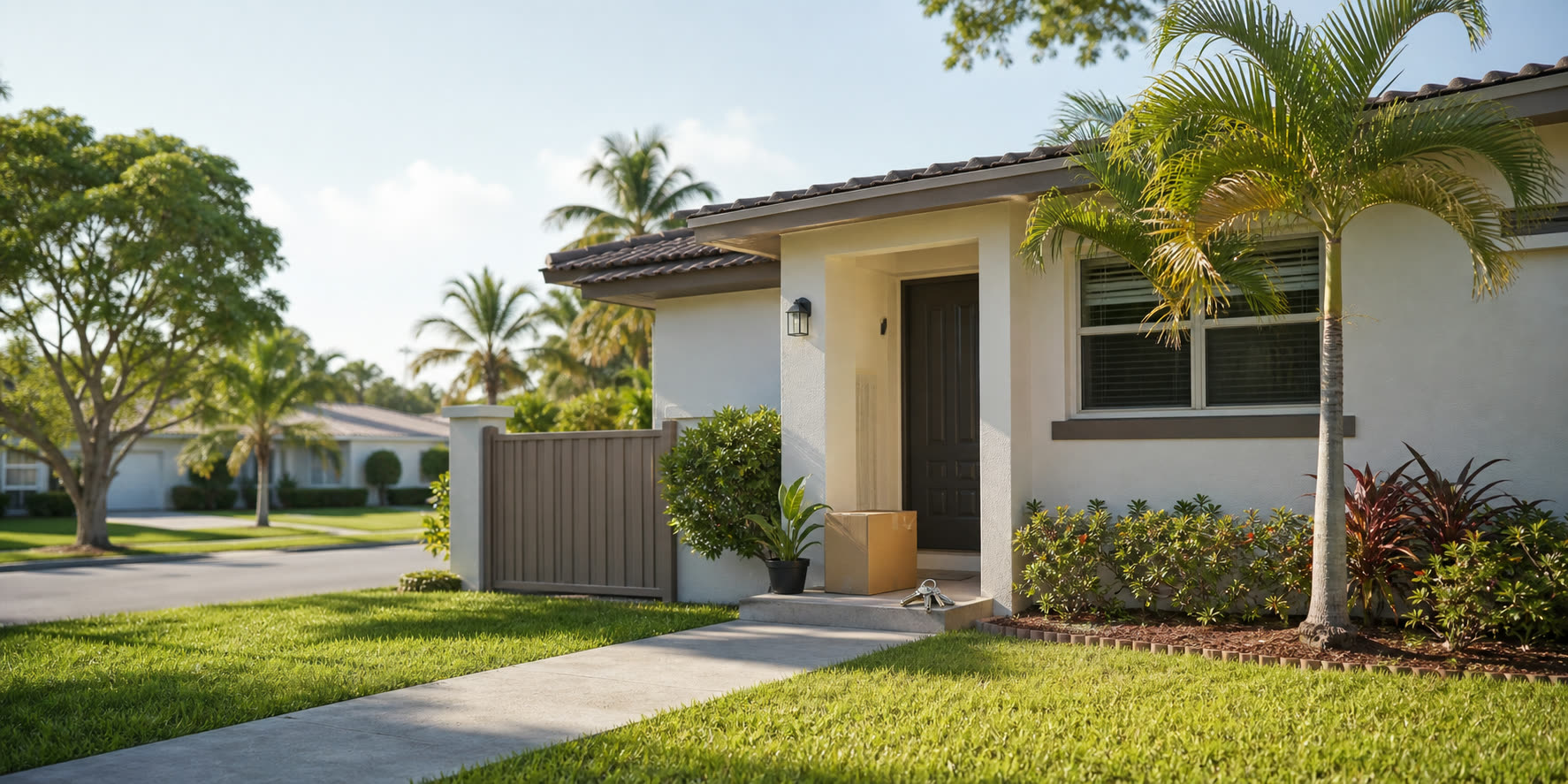 Modest Miami-Dade starter home with green lawn for first-time buyer planning