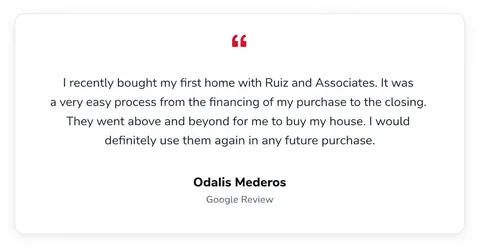 Google review from Odalis Mederos for Ruiz & Associates